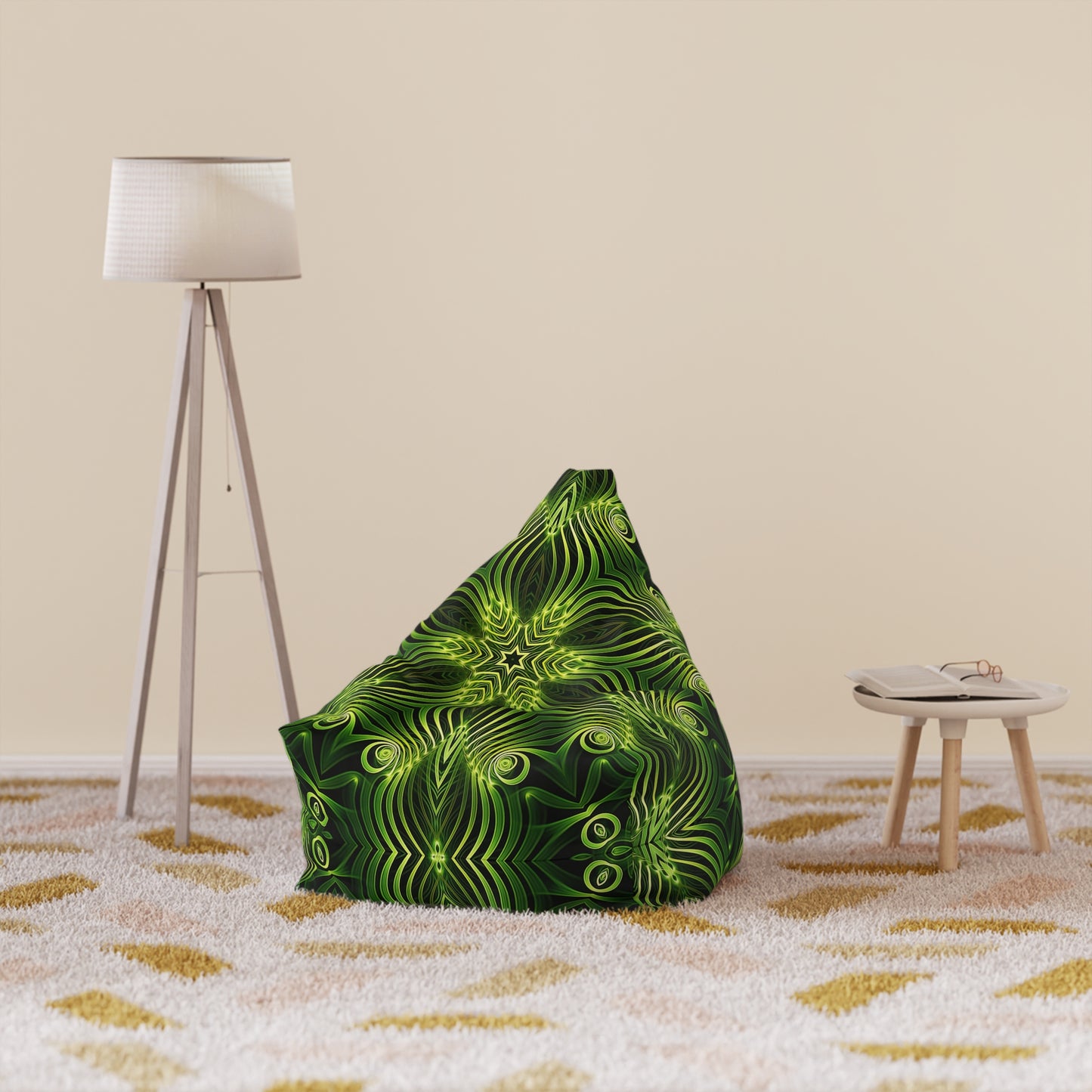 "Green Lattice" BEAN BAG CHAIR COVER