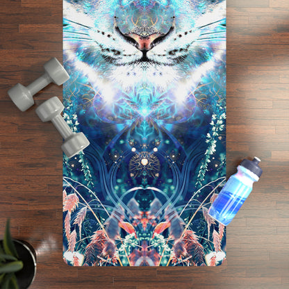 Close-up of the Solitude print pattern on the yoga mat surface.