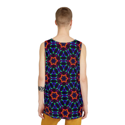 Back view of the 'Knight Star' all-over-print men's tank top