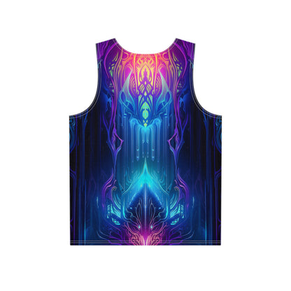 Back view of the Midnight Spell tank top with the print continuing across the fabric.