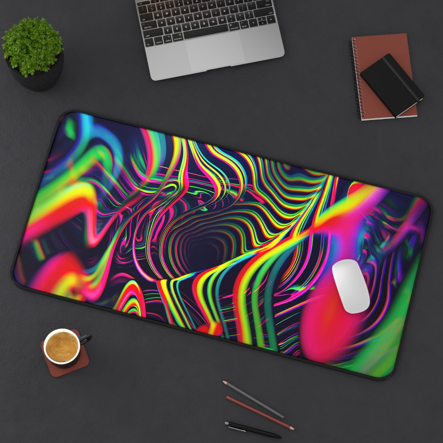 "Psychedelic Tracers" DESK MAT (12x18)(12x22)(15.5x31)