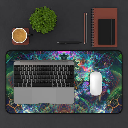 Top-down view of the full To Tree or Not to Tree Top Section desk mat.