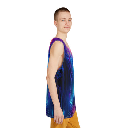 Flat lay of the Midnight Spell tank top showing the full front design.