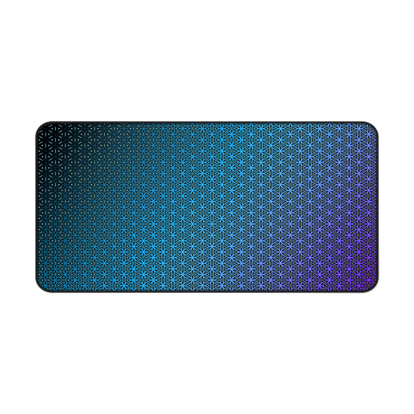 "Blue Flower of Life Pattern" DESK MAT (12x18)(12x22)(15.5x31)