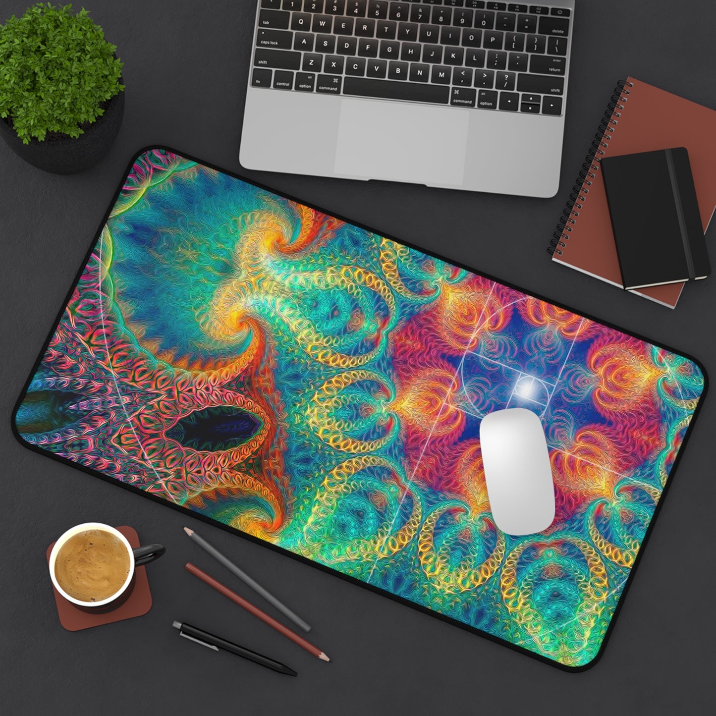 "Free Your Mind - Fibonacci" DESK MAT / MOUSE PAD (12x18)(12x22)(15.5x31)