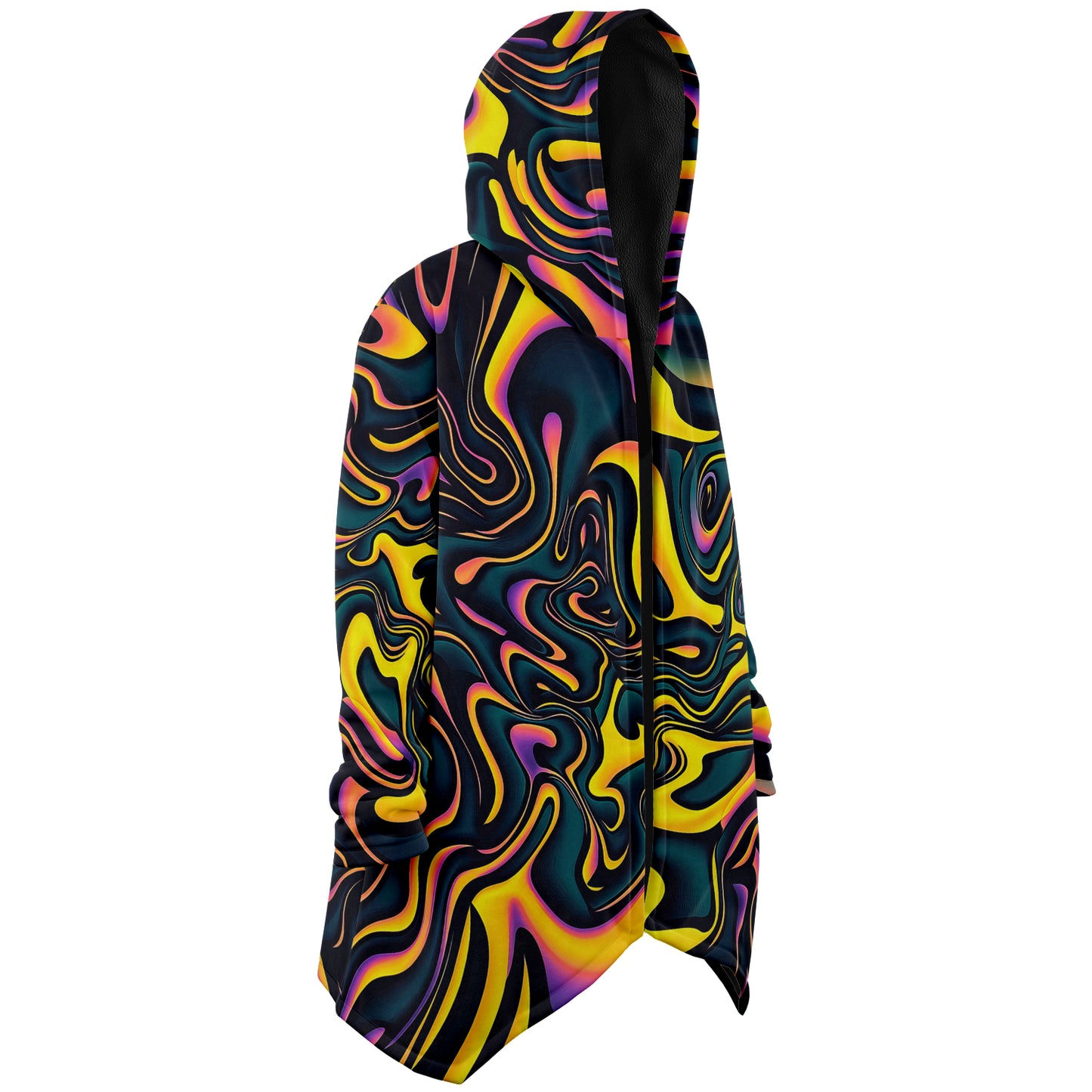 "Pink Plus Black Equals Yellow" HOODED CLOAK