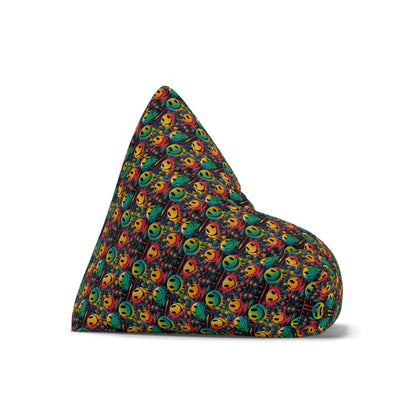 "Smiley Green Yellow Pattern" BEAN BAG CHAIR COVER