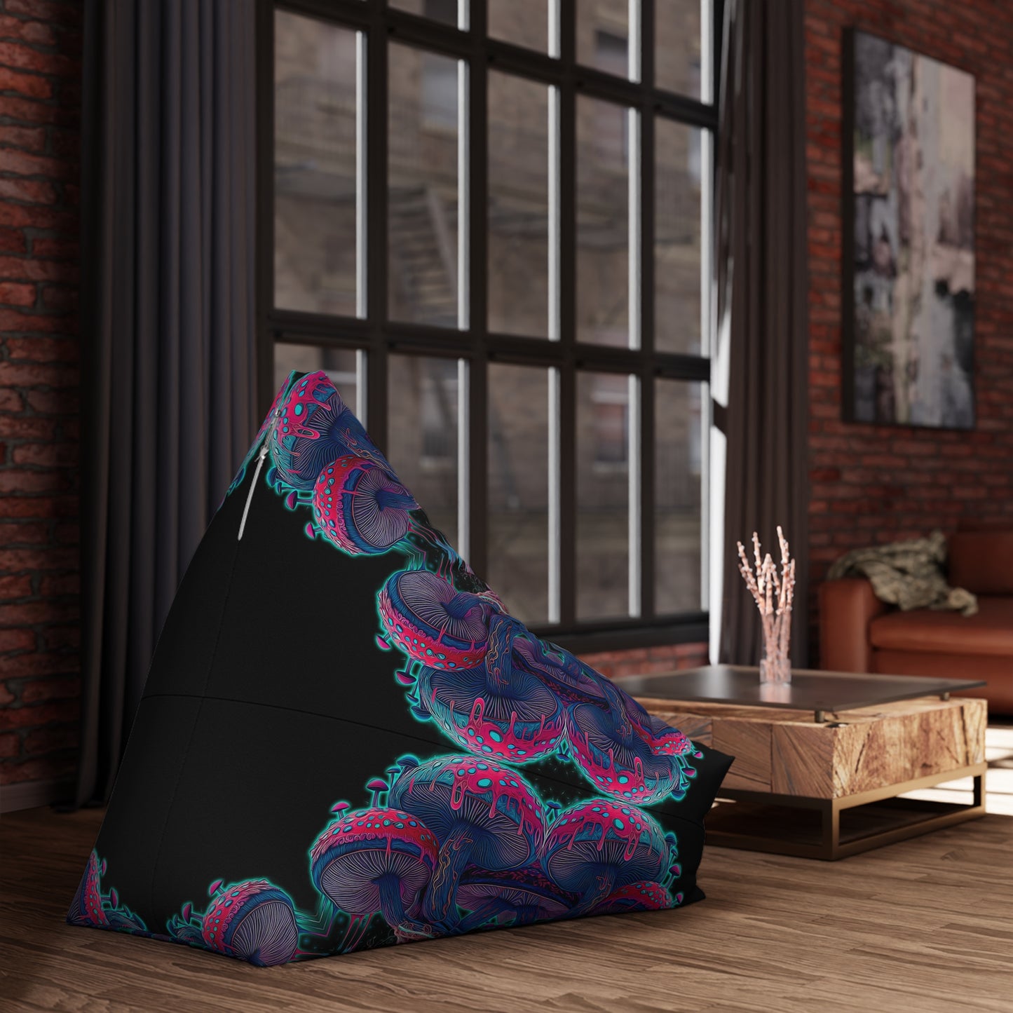"Mushroom Tree Mandala" BEAN BAG CHAIR COVER
