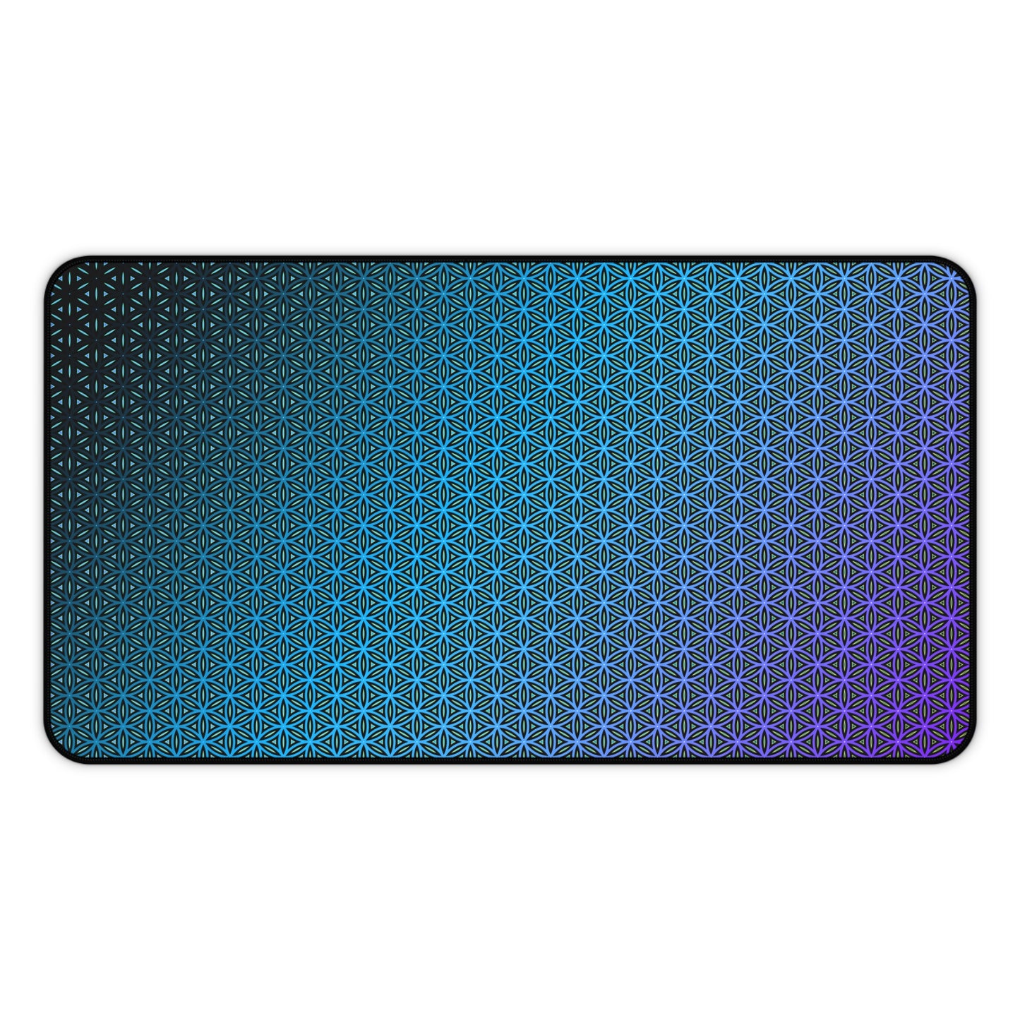 "Blue Flower of Life Pattern" DESK MAT (12x18)(12x22)(15.5x31)