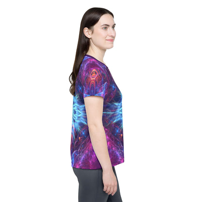 Folded "Angelic Force" women's sport tee.