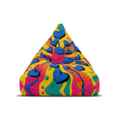 "Psychedelic Hearts" BEAN BAG CHAIR COVER