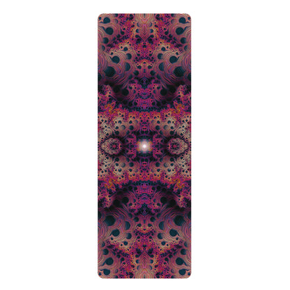 Fractaleon fractal design printed edge-to-edge on a rubber yoga mat.