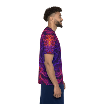 Collar detail of the "Lilith's Gate V2" sport tee, showing the neckline and classic fit finish.