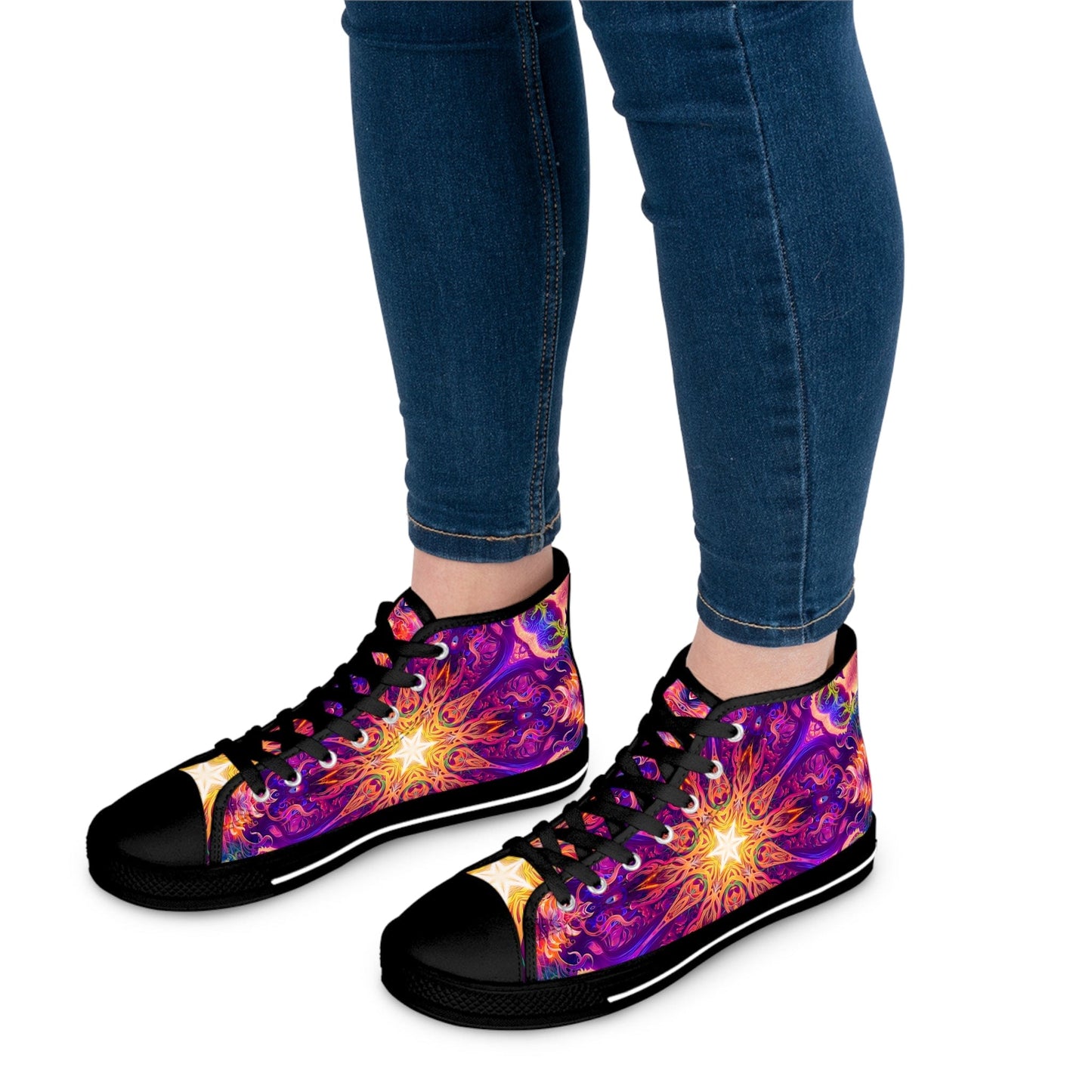 "The Sacred Circle" WOMEN'S HIGHT TOP SNEAKERS