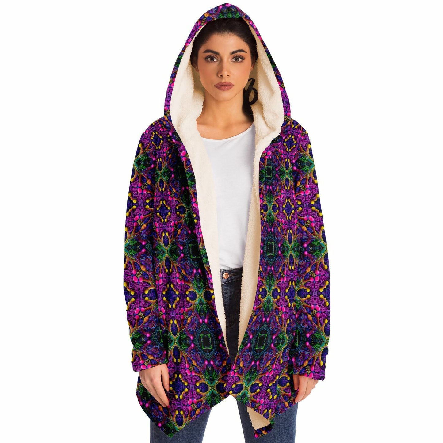 "Kiss Me Pattern" HOODED CLOAK