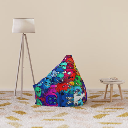 Back view of the What Dreams May Come bean bag chair cover showing the seam line.