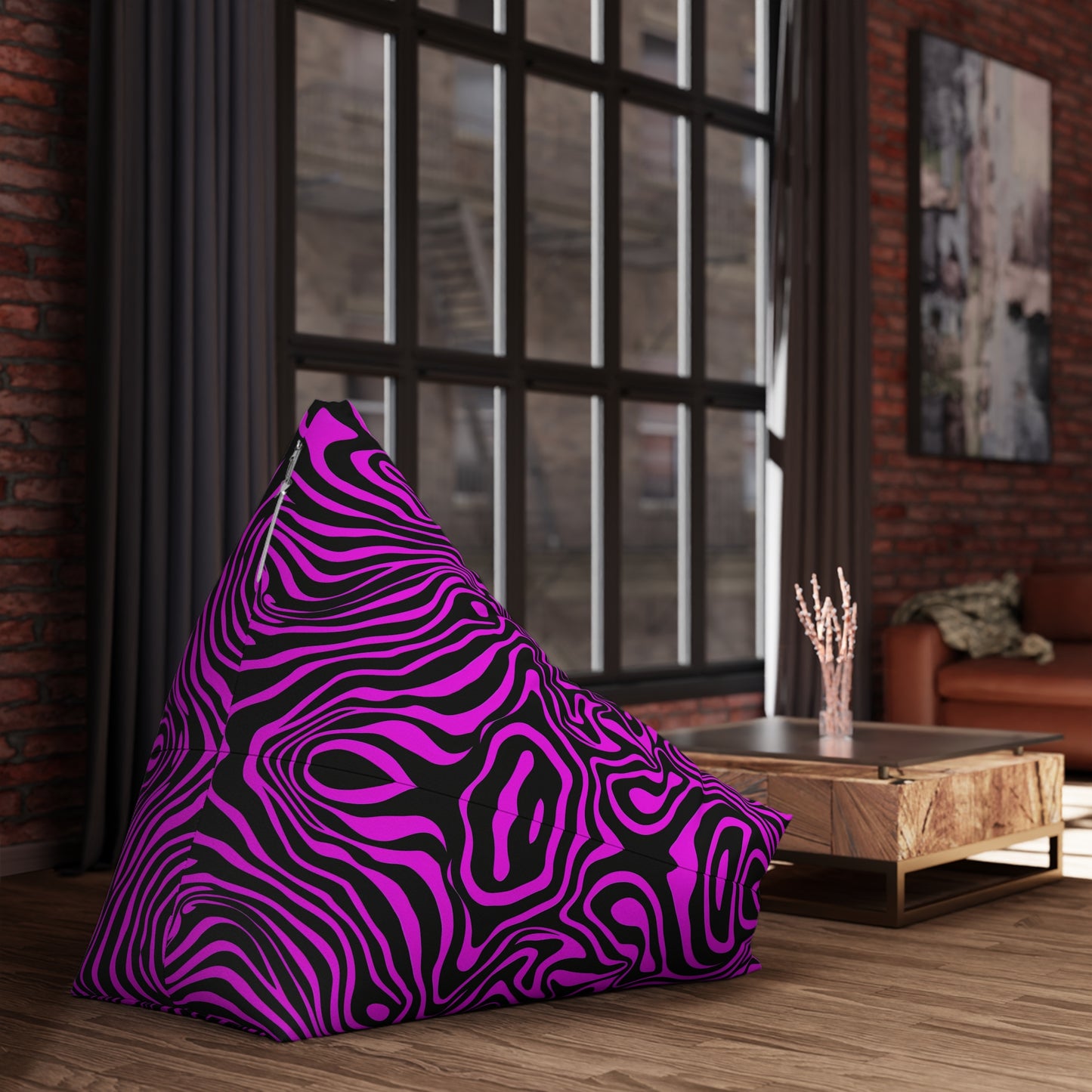 "Pink Zebra" BEAN BAG CHAIR COVER