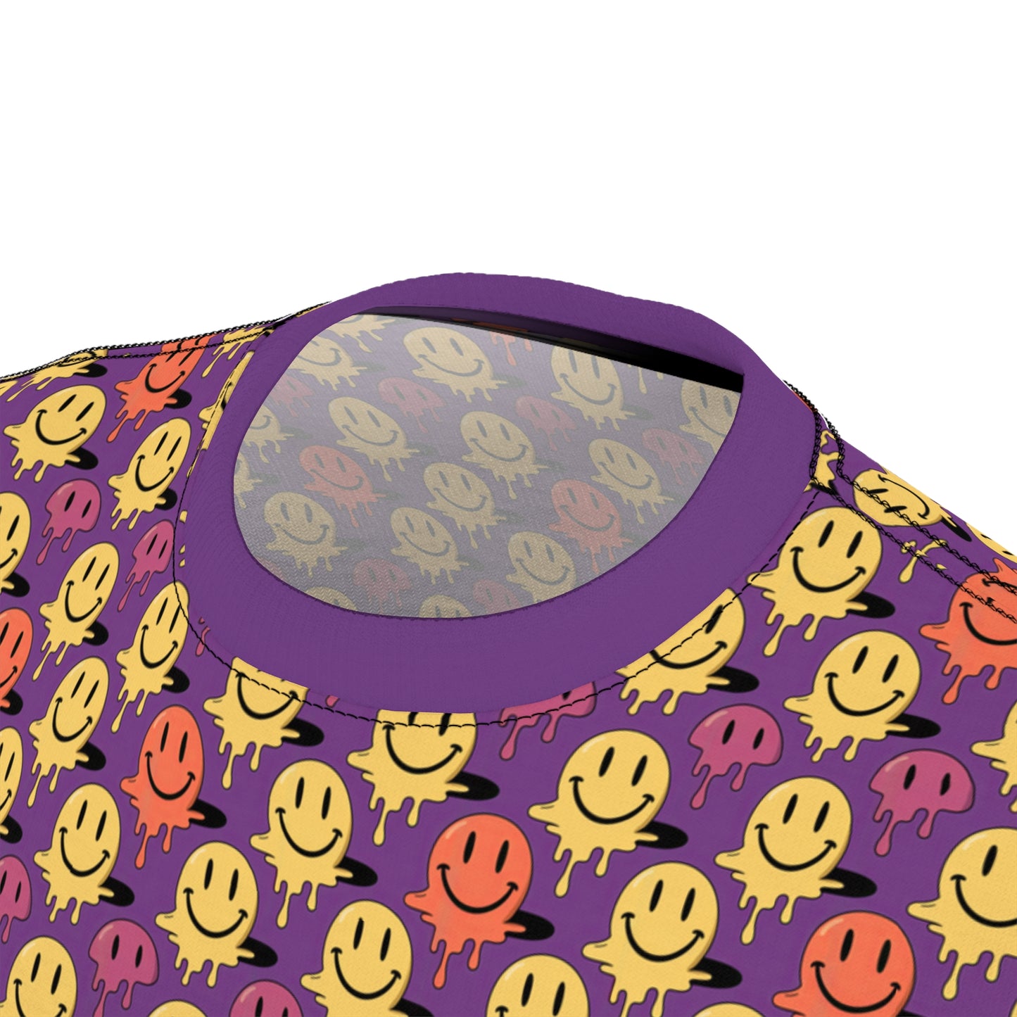 Purple Melting Smiley Pattern PREMIUM TEE