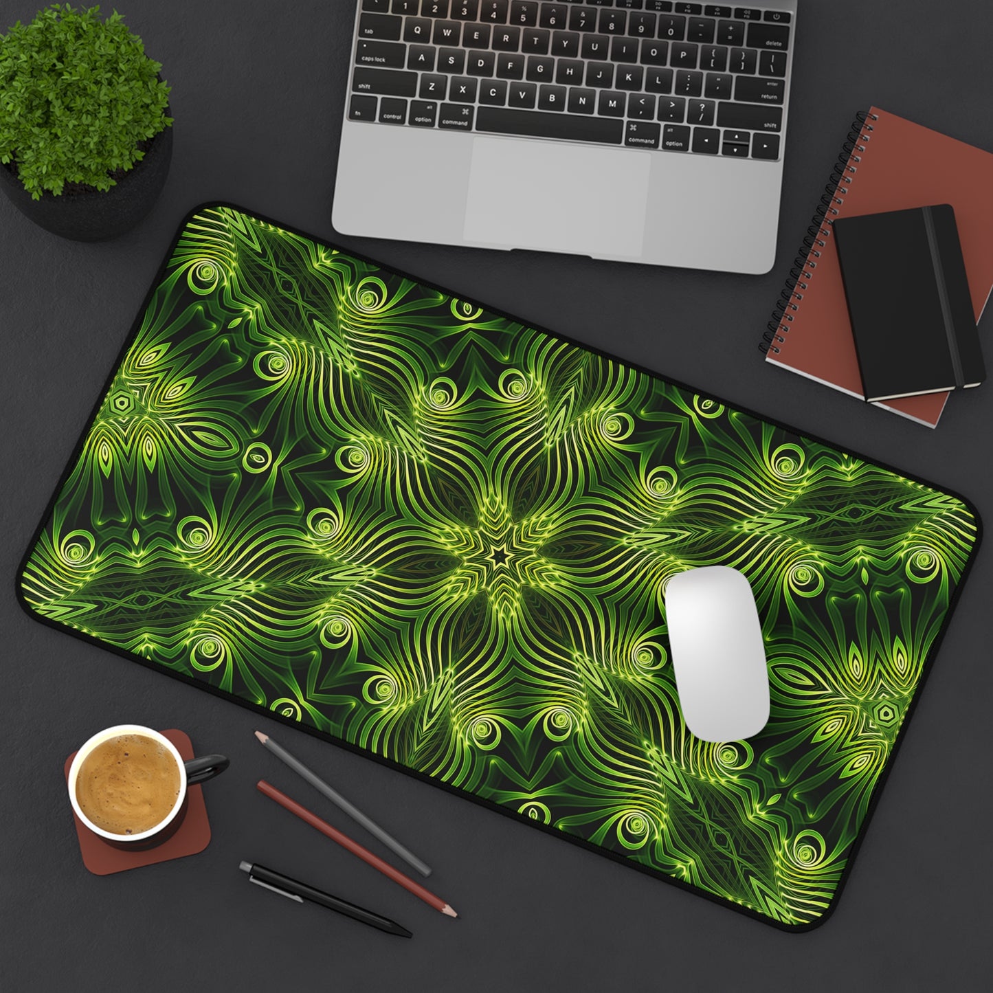 "Green Lattice" DESK MAT (12x18)(12x22)(15.5x31)