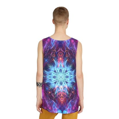 The Angelic Force men's tank top design shown from above.