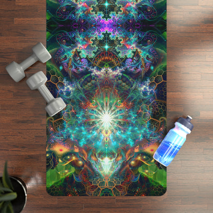 Yoga mat printed edge-to-edge with the To Tree or Not to Tree V2 design.