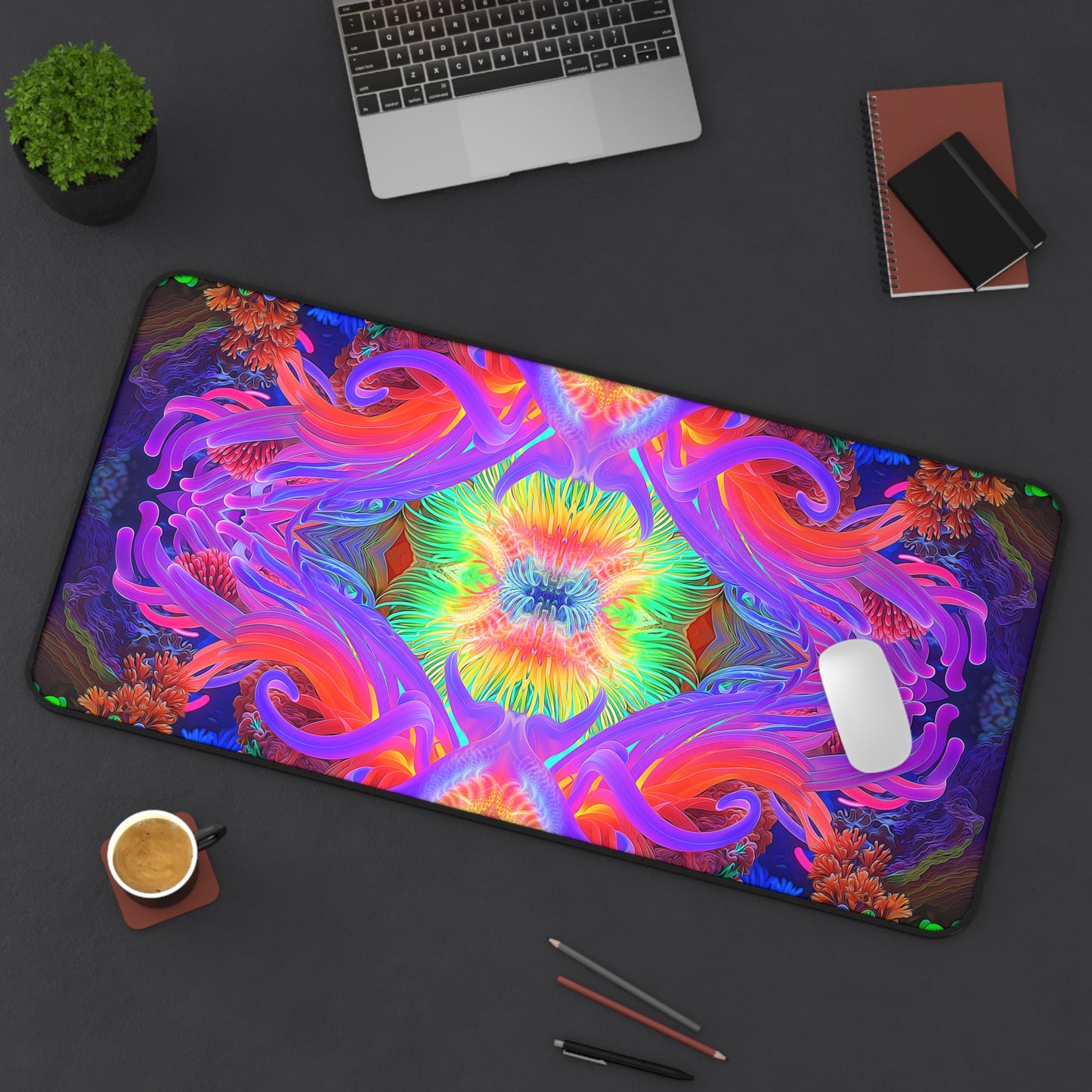 "Anemone" DESK MAT (12x18)(12x22)(15.5x31)