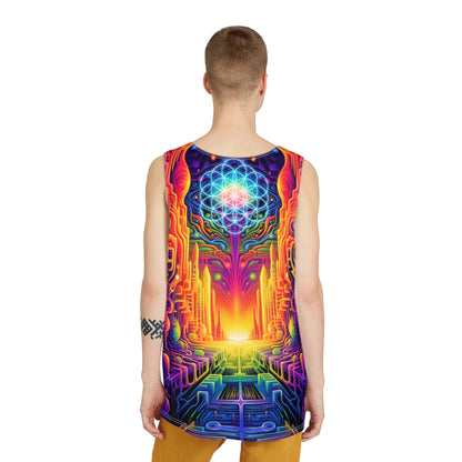 Back view of the 'DMTron' men's tank top.
