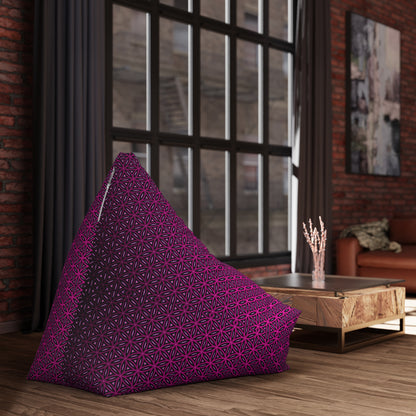 Detail shot of the Pink Flower of Life print near the cover's zipper.