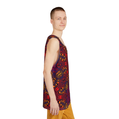 Catnip men's tank top laid flat.
