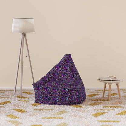"Purple Liquid Pattern" BEAN BAG CHAIR COVER