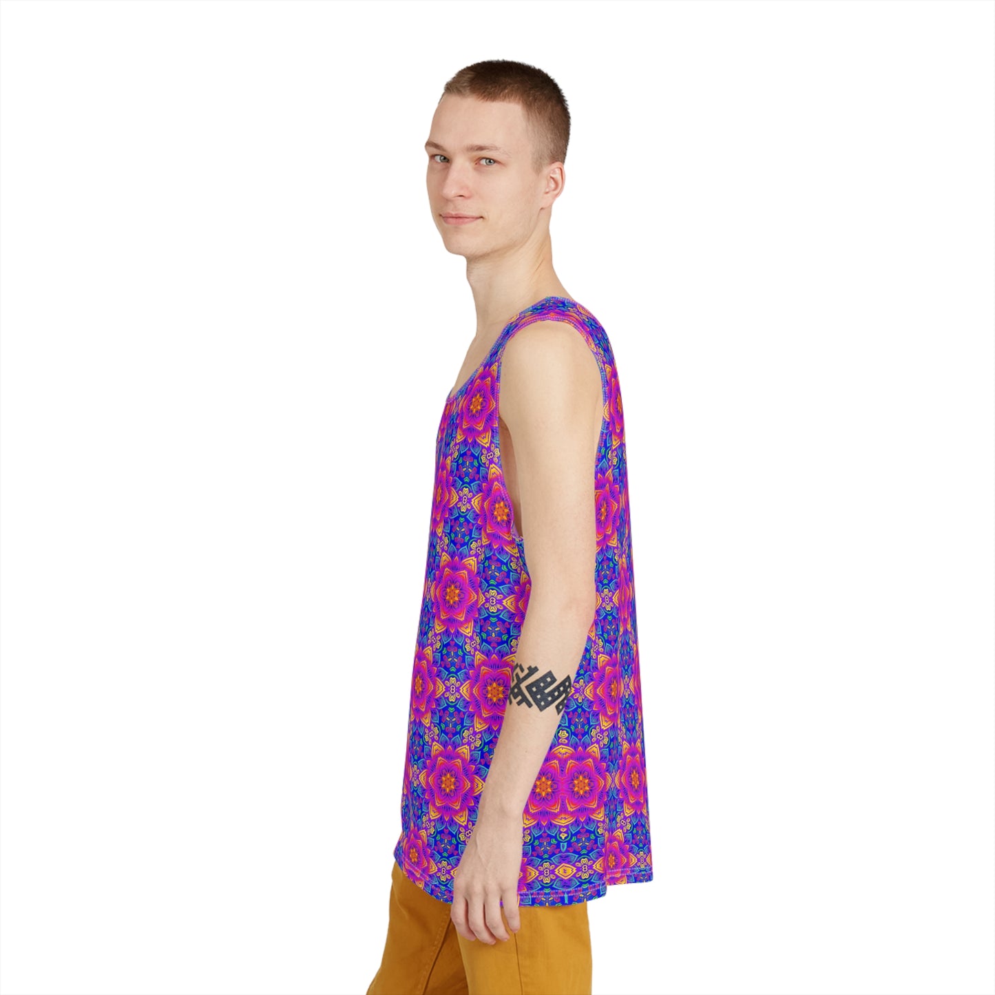 "Mystic Flower Lattice" MEN'S TANK TOP