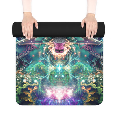 The Nectar V2 yoga mat rolled out flat, full design visible