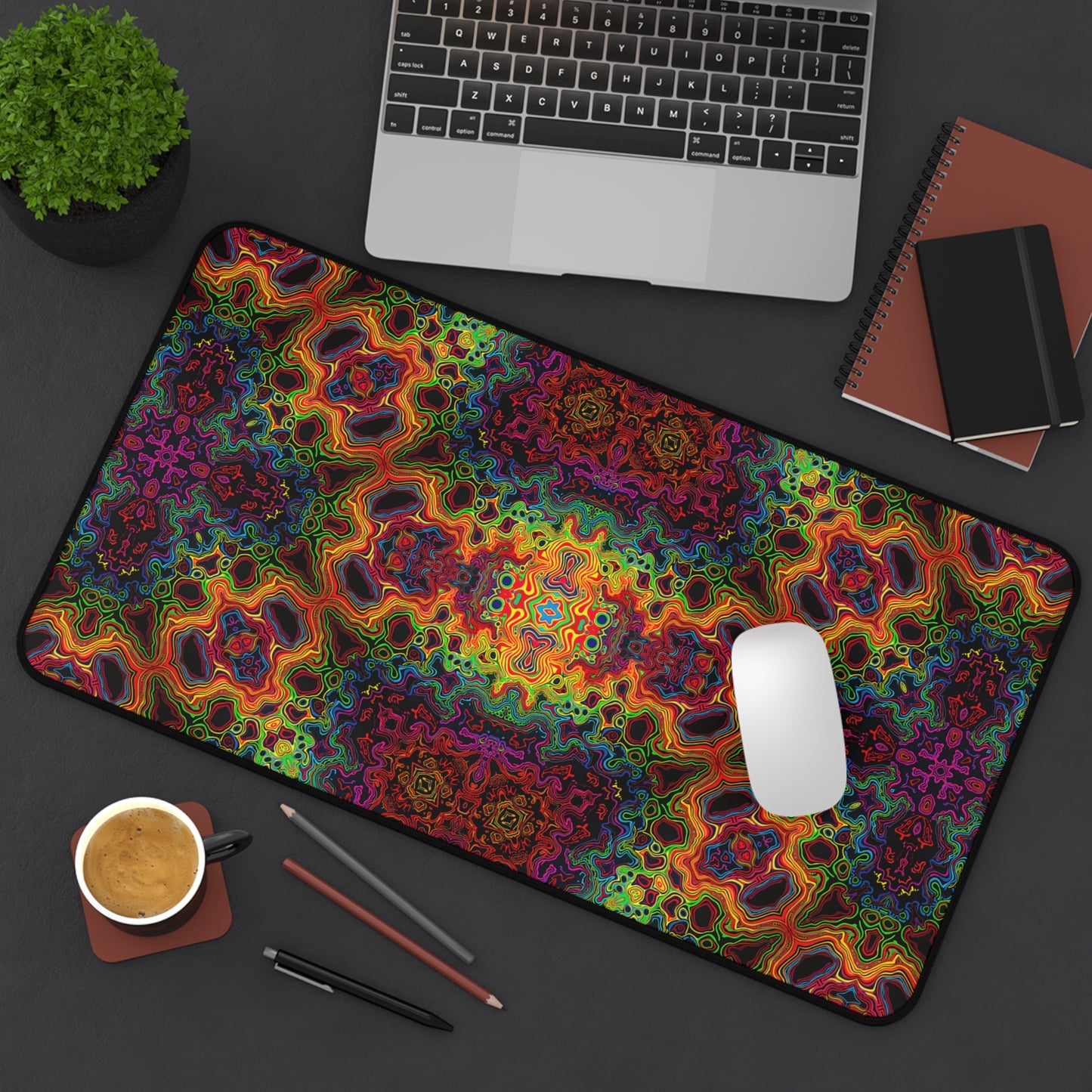 "Lysergic Burst" DESK MAT (12x18)(12x22)(15.5x31)