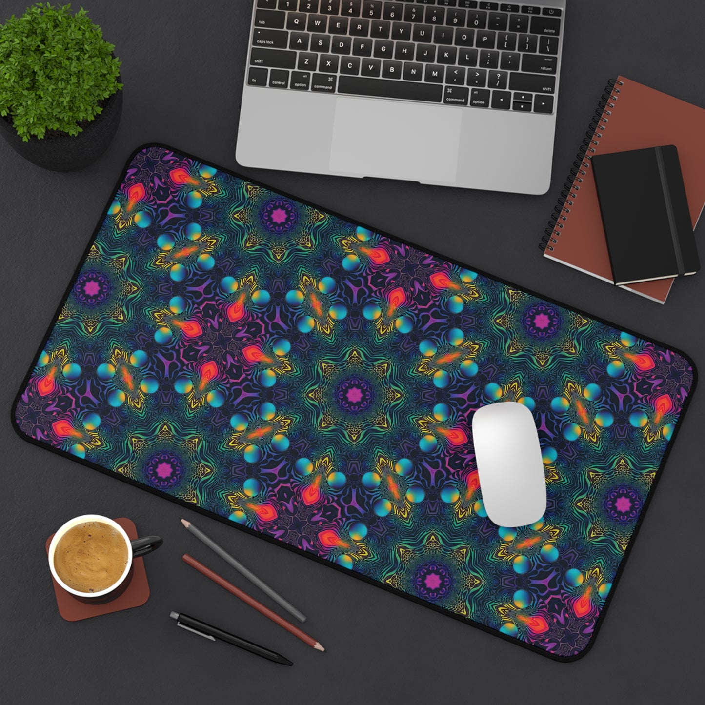 "Cosmic Fingerprint V2" DESK MAT (12x18)(12x22)(15.5x31)