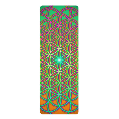 Flat lay of the 311 FOL yoga mat showing the full edge-to-edge printed design.