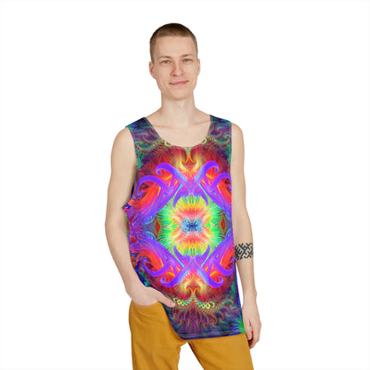 Angled view of the Anemone men's tank top.