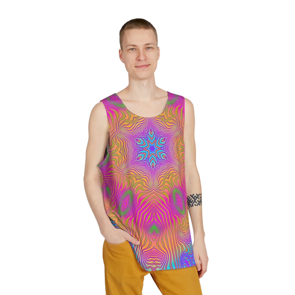 "Neon King Mandala" MEN'S TANK TOP