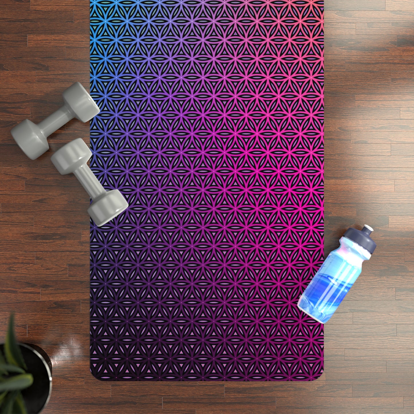 "Rainbow Flower of Life Mandala" YOGA MAT