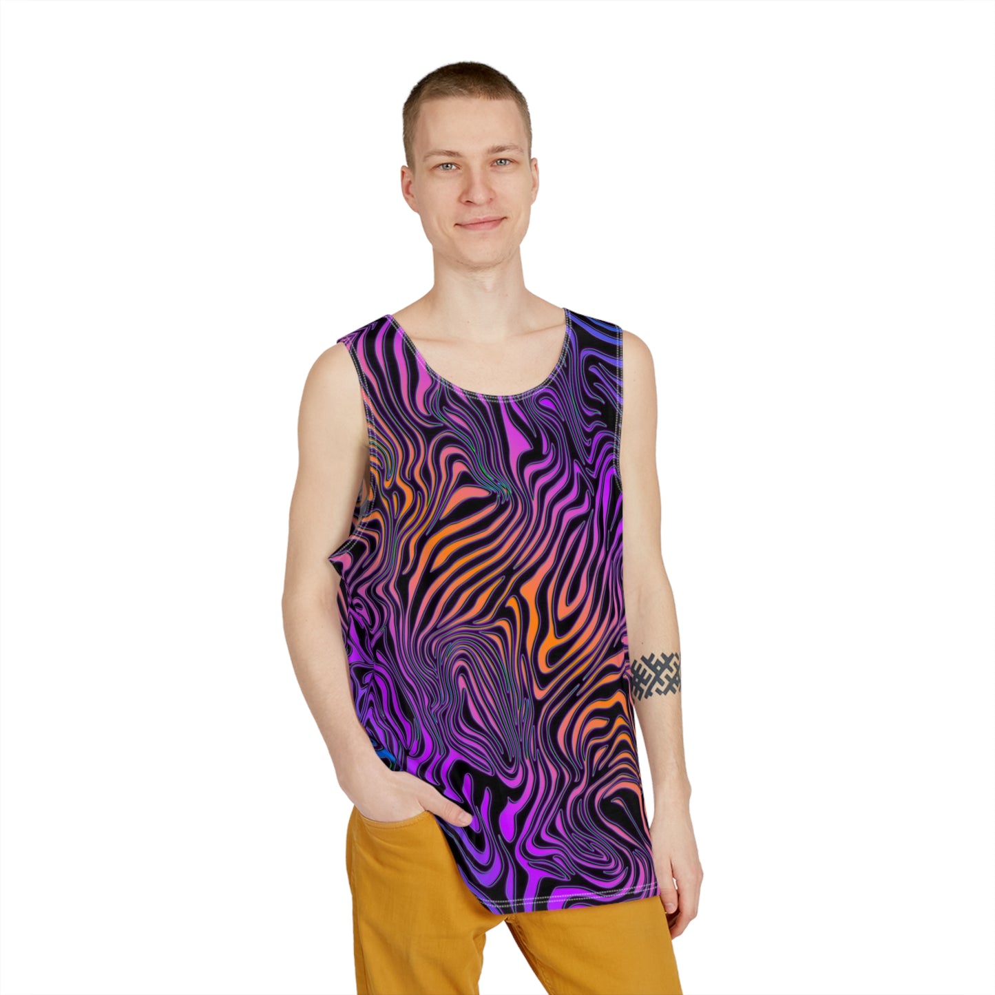 "Rainbow Zebra" MEN'S TANK TOP