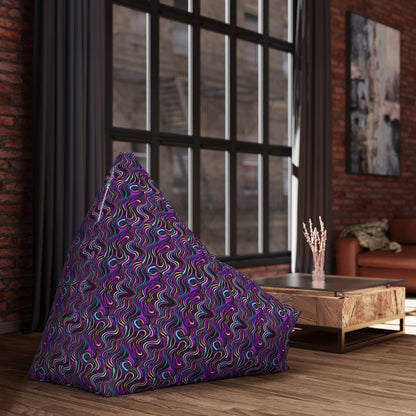 "Purple Liquid Pattern" BEAN BAG CHAIR COVER