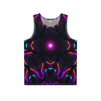 Front view of the Knight City Core print on a men's tank top in black.
