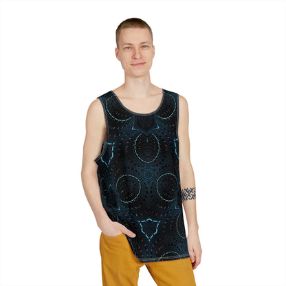 The Storm Shield men's tank top shown at an angle to display the fit.