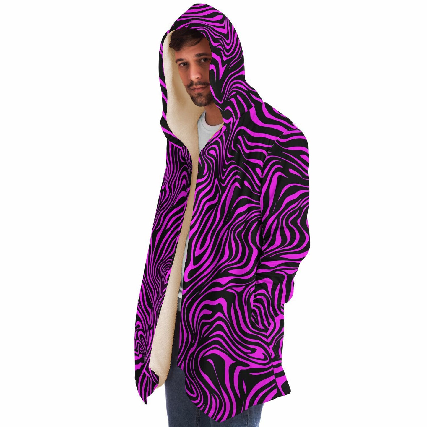 "Pink Zebra" HOODED CLOAK