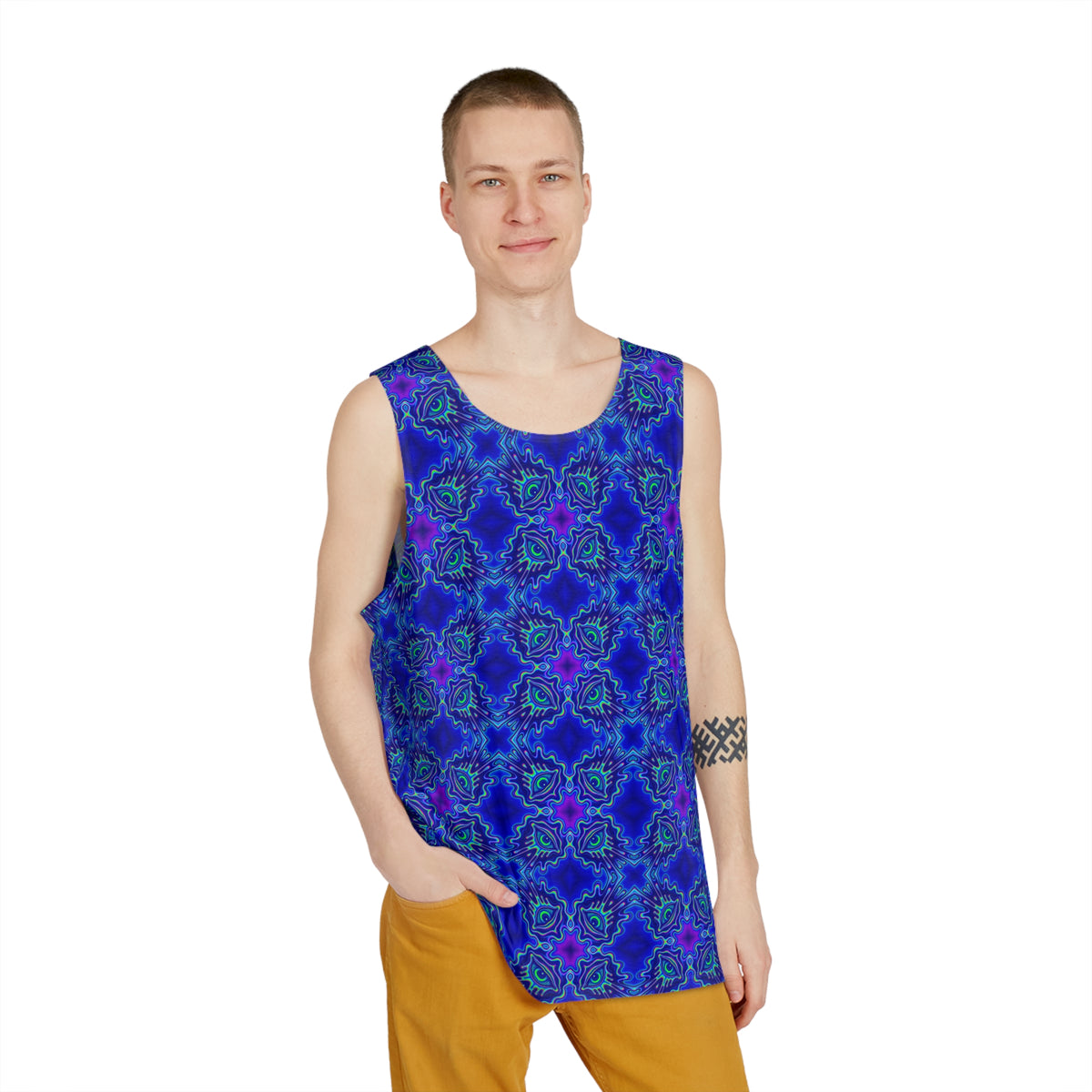 "All Melting Eye Matrix" MEN'S TANK TOP