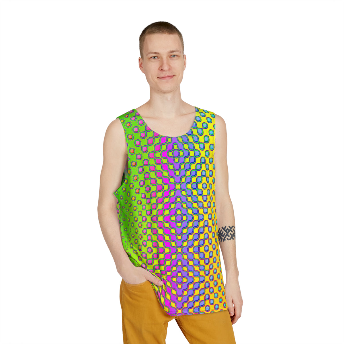 "Morphing Cycles Yellow" MEN'S TANK TOP