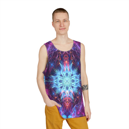 Angled view of the Angelic Force men's tank top.