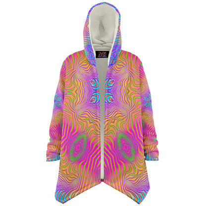 "Neon King Mandala" HOODED CLOAK
