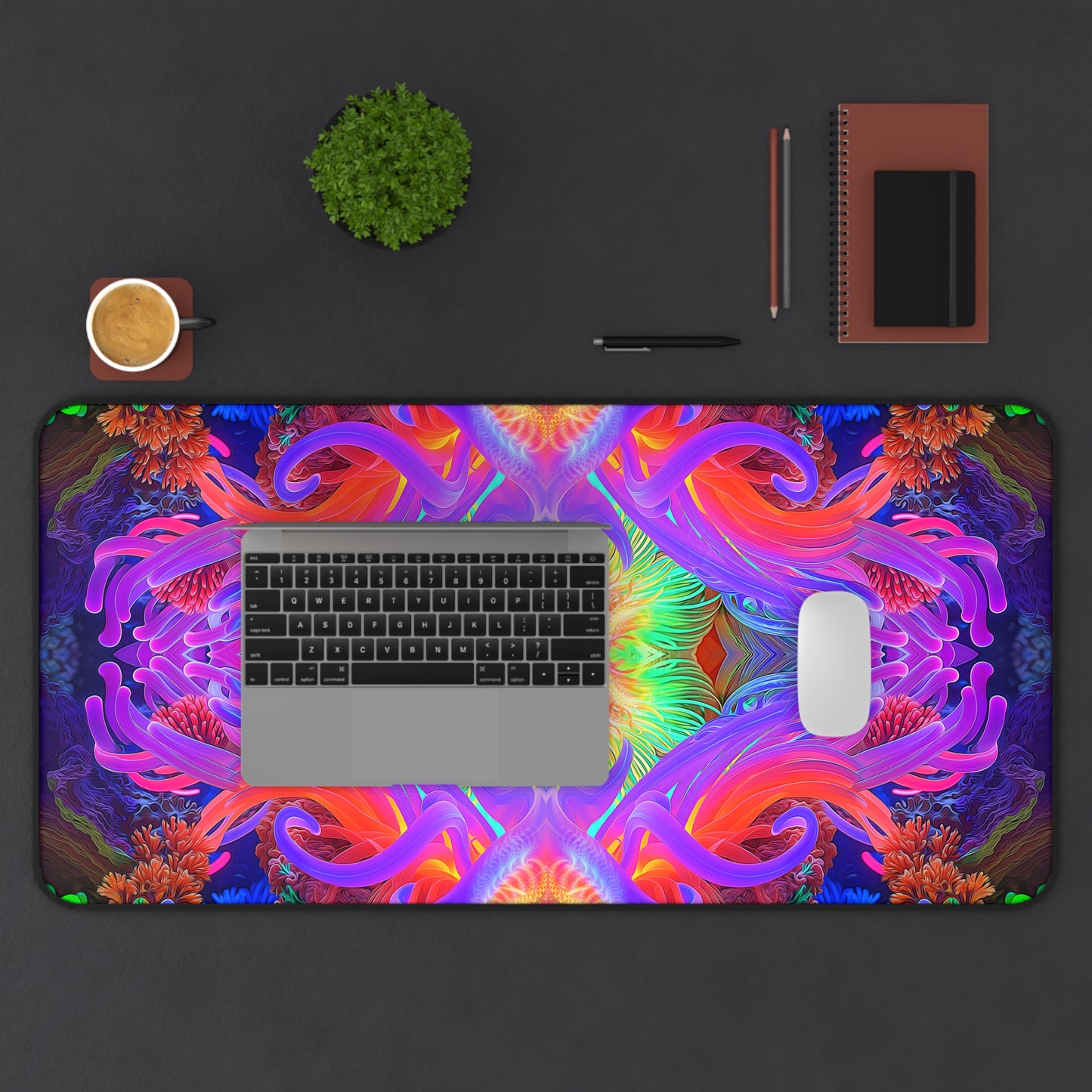 "Anemone" DESK MAT (12x18)(12x22)(15.5x31)