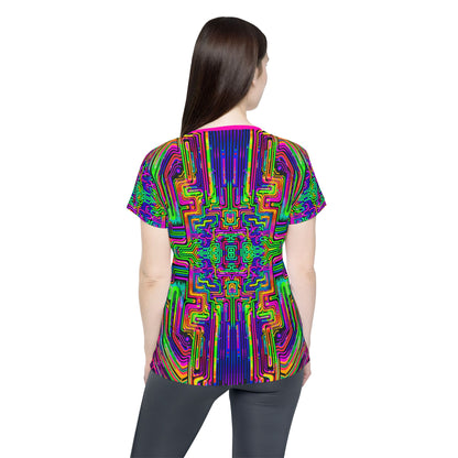 Angled product photo of the Borg Rave women's sport tee