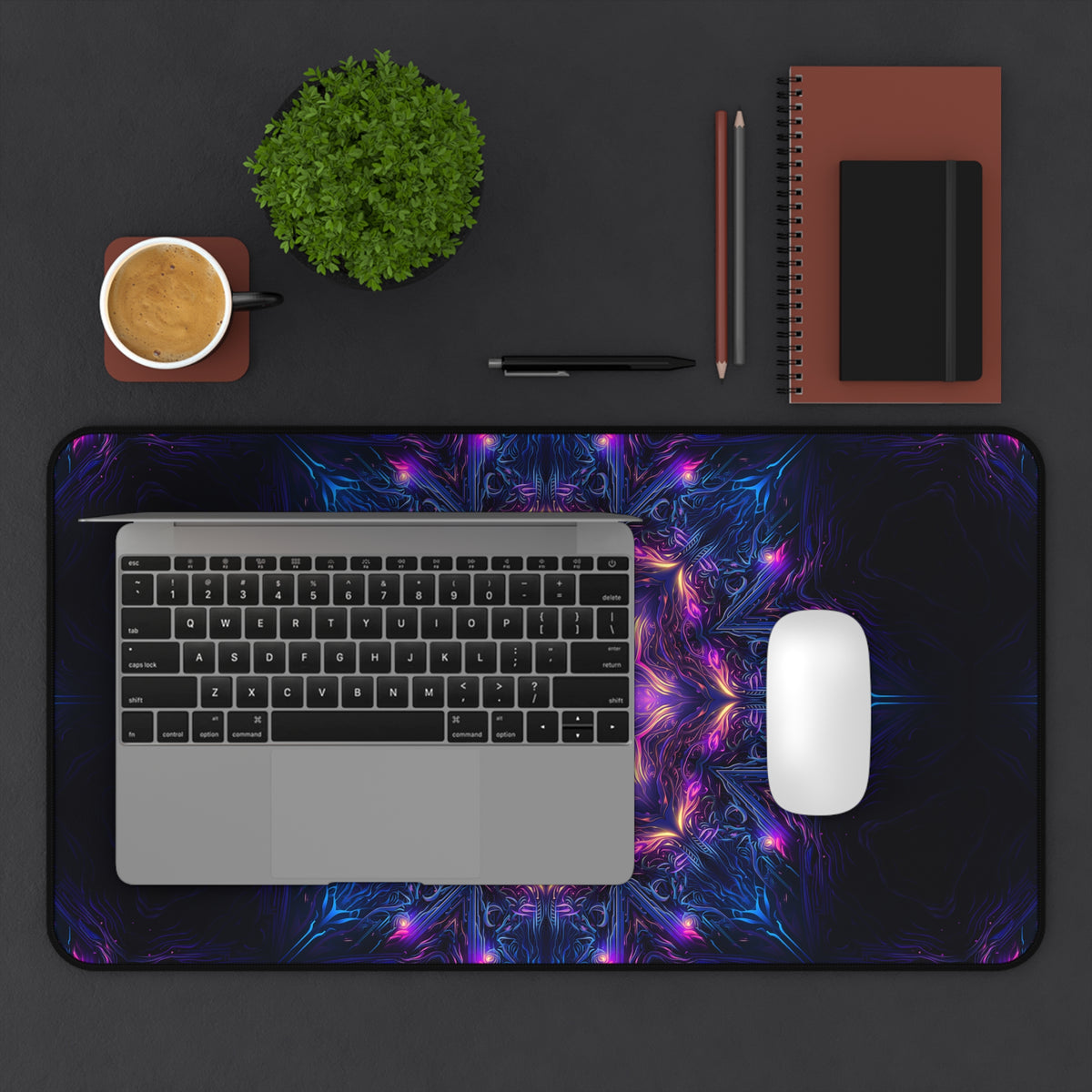 "Twilight Glow Mandala" DESK MAT (12x18)(12x22)(15.5x31)